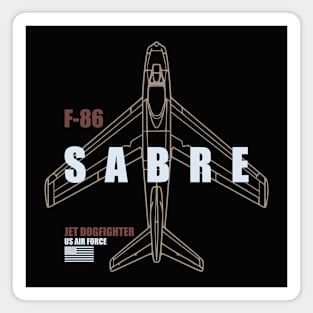 F-86 Sabre (Small logo) Magnet